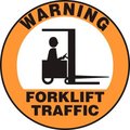Accuform Accuform Warning Forklift Traffic Floor Sign, 17in Diameter, Adhesive Vinyl, 1 MFS2817